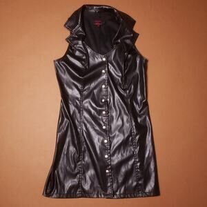 Tripp NYC Leather style Trench dress Womens size Large